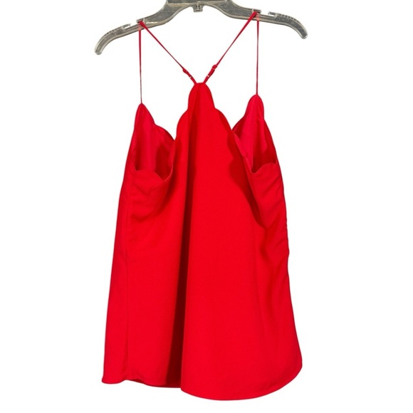 J.Crew Red Scallop Camisole | Adjustable Straps Size 4 - Picture 2 of 7
